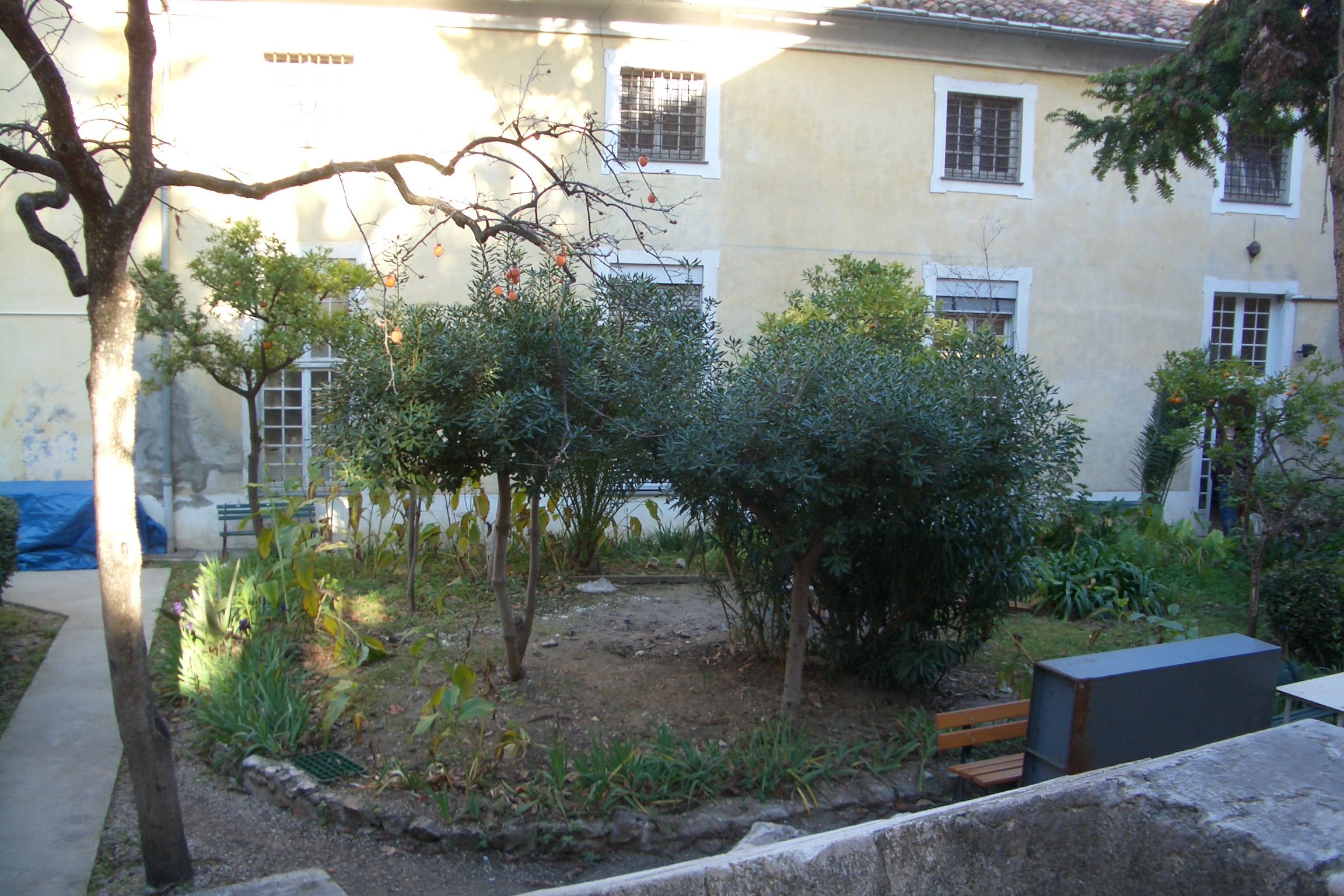 Lower courtyard